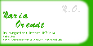 maria orendt business card